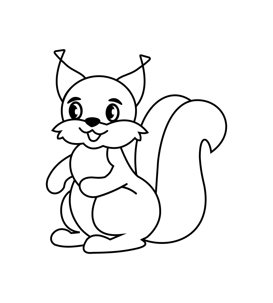Coloriage écureuil